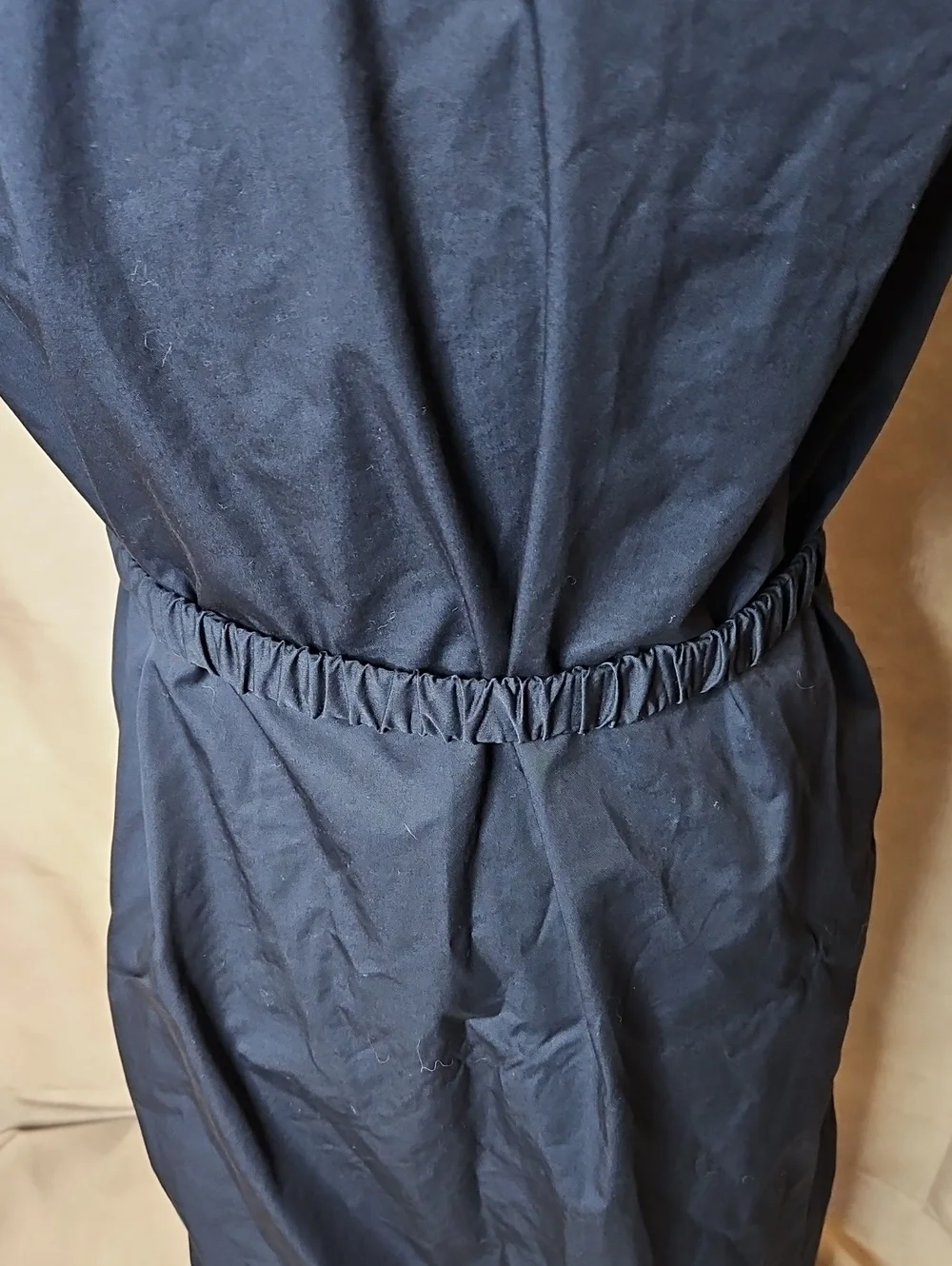 Tory Burch COTTON POPLIN DRESS Navy Snap Front Belted Sleeveless Dress Size 6